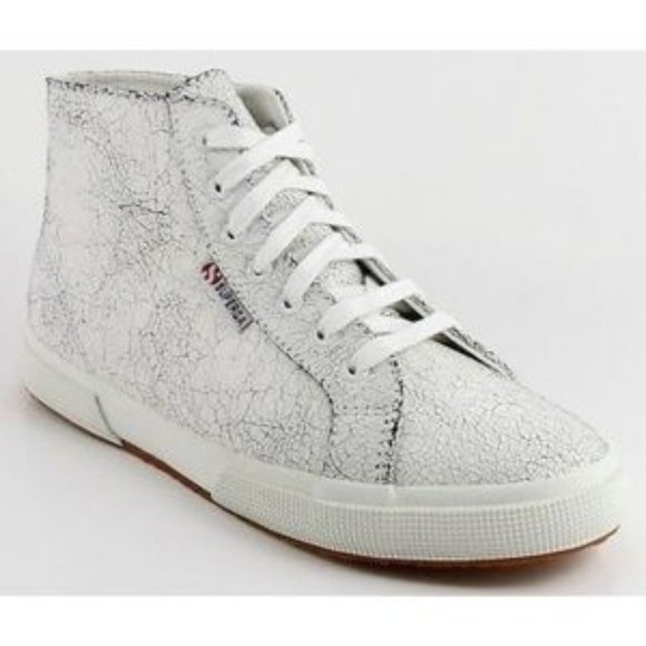 Cracked leather hightop supergas shoes size 7.5 - Picture 1 of 13